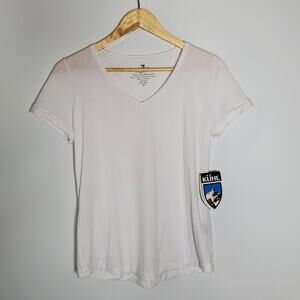 Kuhl White Womens Vneck Juniper T-shirt Size XS New with tags attached